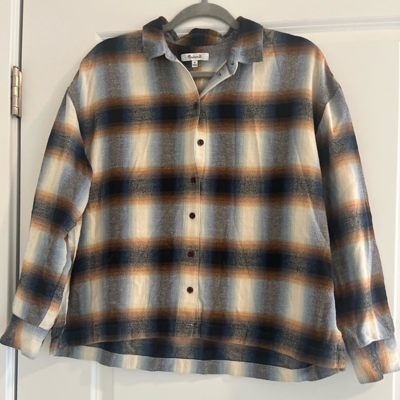 - MADEWELL Flannel Westlake Shirt In Allen Plaid Size Médium - Picture 13 of 13
